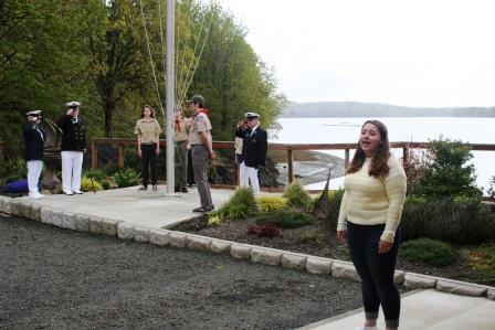 Catherine O'Day sings the National Anthem