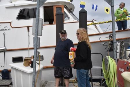Randy and Debi provding refreshment